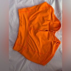 Orange lululemon speedups mid waisted size 2